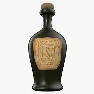 3D model Old Cartoon Bottle