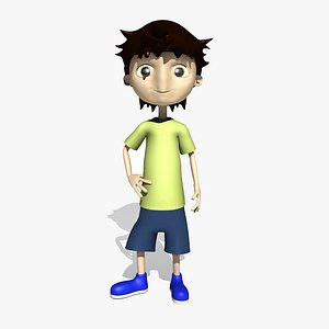 Rigged Comic Boy Character