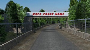 road race track 3d fbx
