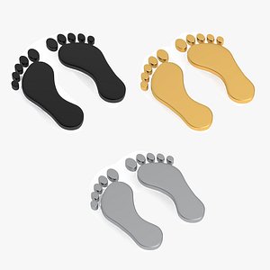 3D Foot Prints Bundle model