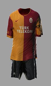 soccer kits animation galatasaray 3d model