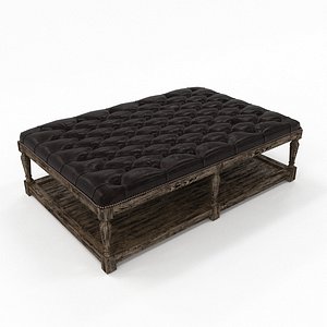 tufted leather coffee 3D model