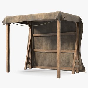 Rustic Awning Shelter 3D model