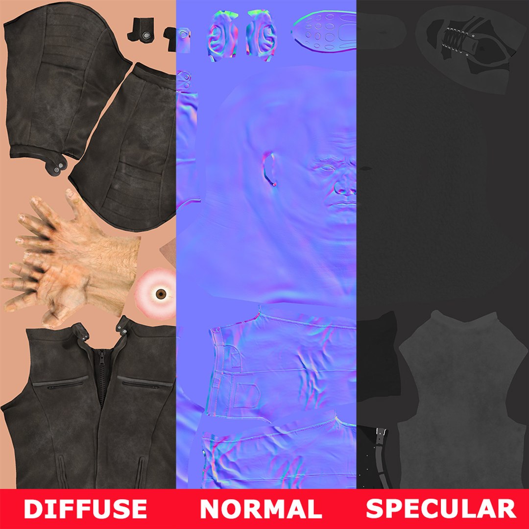 Ma Bold Biker Character Rigged