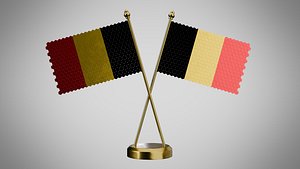 Table Flag of Belgium 3D model