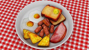 American Breakfast 2 3D model