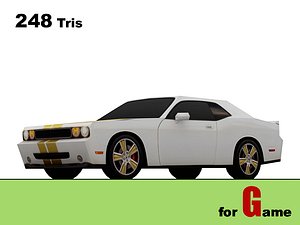dodge challenger lowpoly