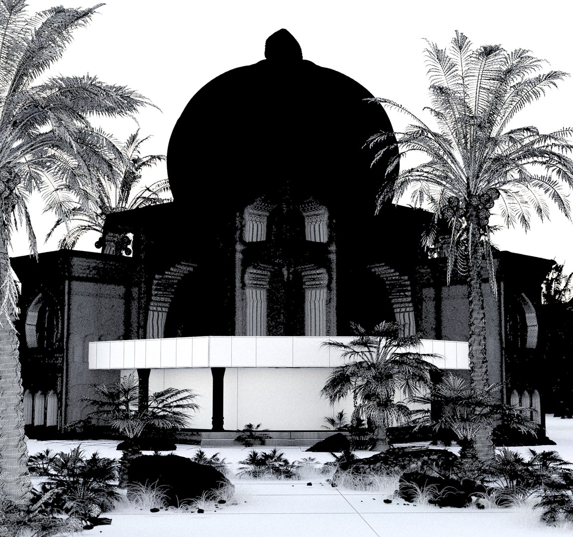 3D Model Oasis Mosque - TurboSquid 2378366
