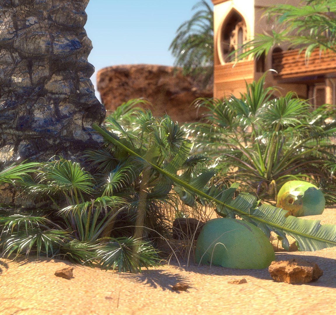 3D Model Oasis Mosque - TurboSquid 2378366