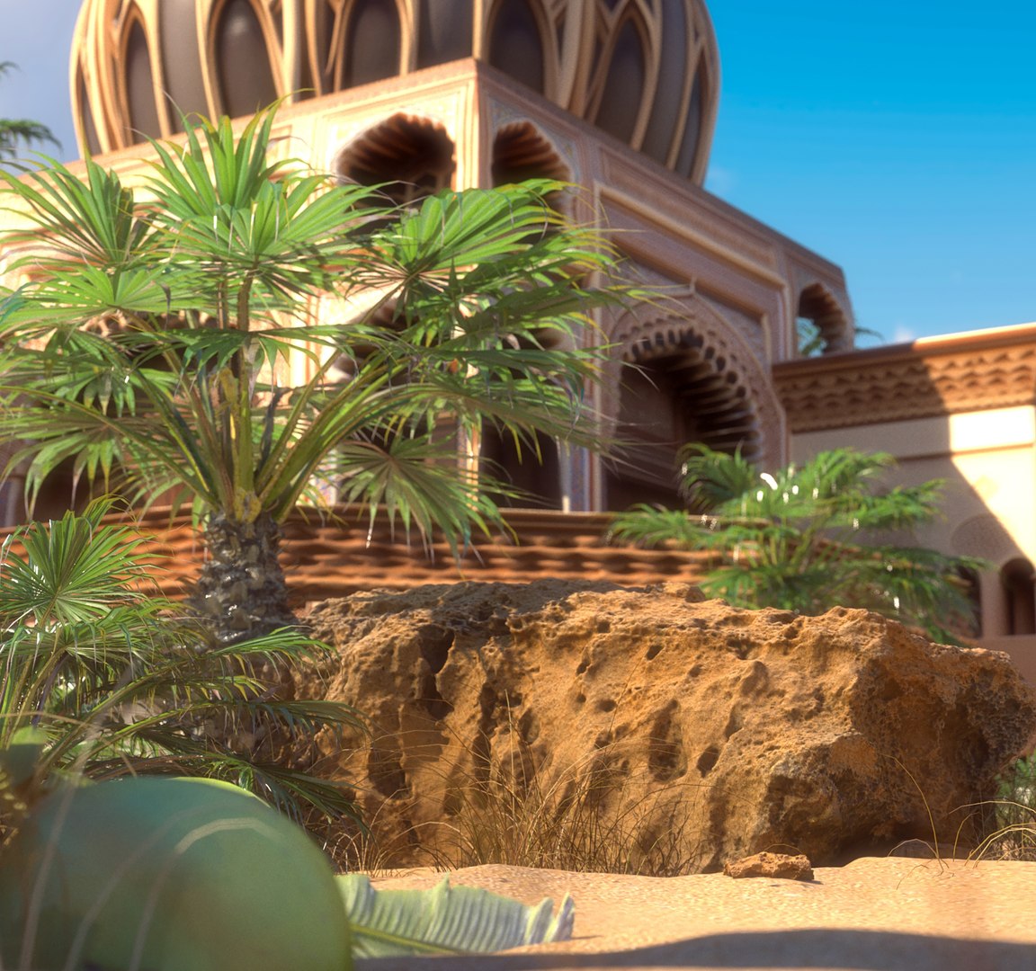 3D Model Oasis Mosque - TurboSquid 2378366