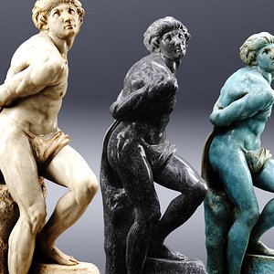 3D The Rebellious Slave Sculpture