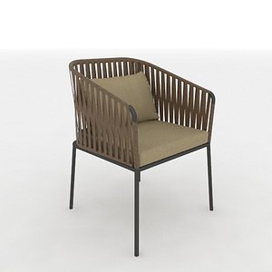 3dsmax kettal bitta arm chair