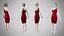 Dress 19 Crimson Velvet With Design