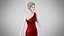 Dress 19 Crimson Velvet With Design