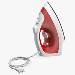 Steam Iron Red 3D