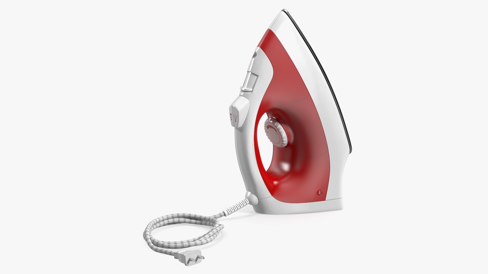 Steam Iron Red 3D model preview
