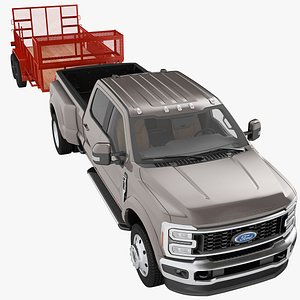 Ford Super Duty F450 2026 Landscape Trailer 01