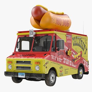 hot dog truck 3D model