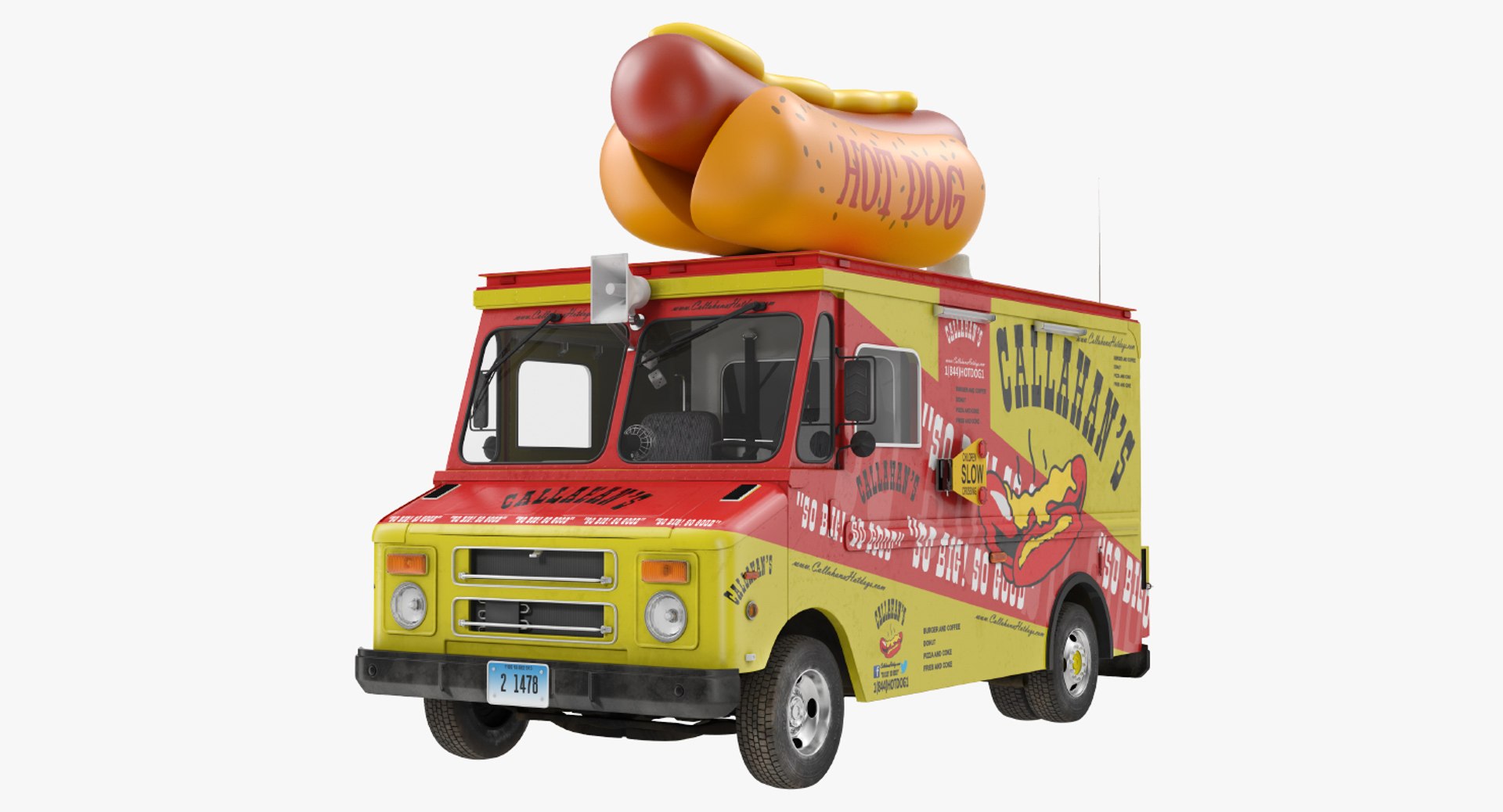 Hot Dog Truck 3D model preview