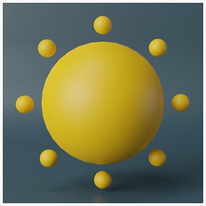 Cartoon Sun 3D model