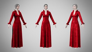 Dress 29 Ruby Velvet With Design