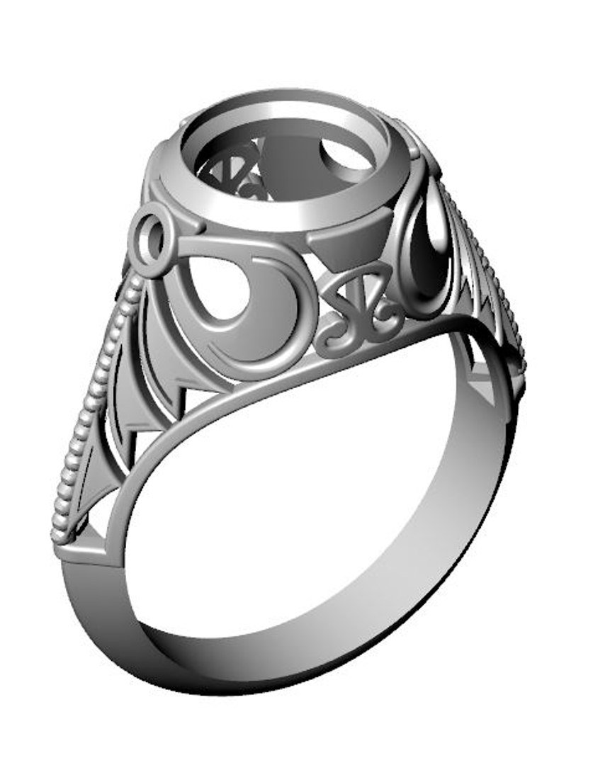 3d Model Filigree Dress Ring