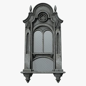 gothic window 07 3D model