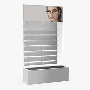 3D model White Glasses Display Stand Type