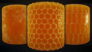 Seamless honeycomb and honey textures