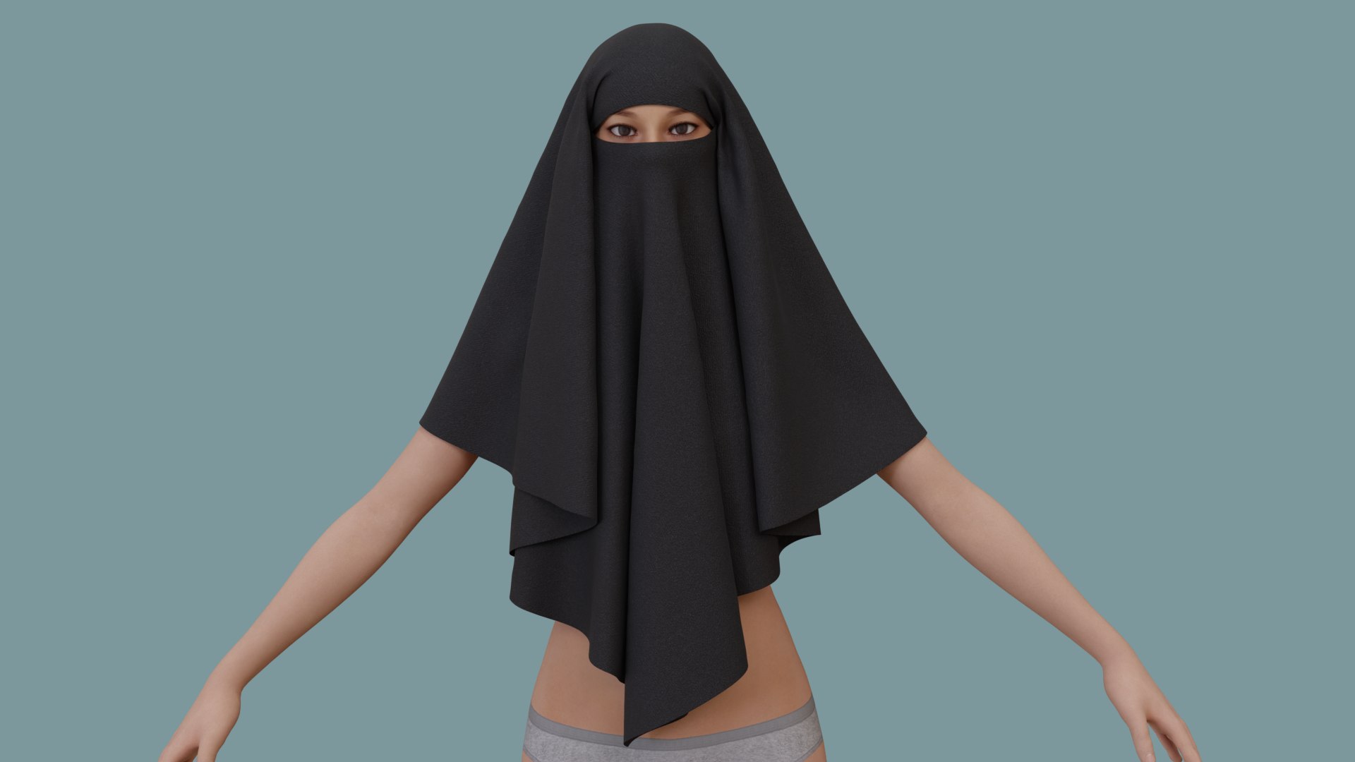 Muslim Niqab 3D Model - TurboSquid 2252598