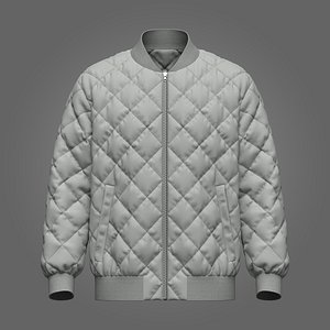 Mens Oversized Puffer Jacket 3D model