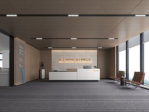 3D model Modern Office Reception Lobby Scene