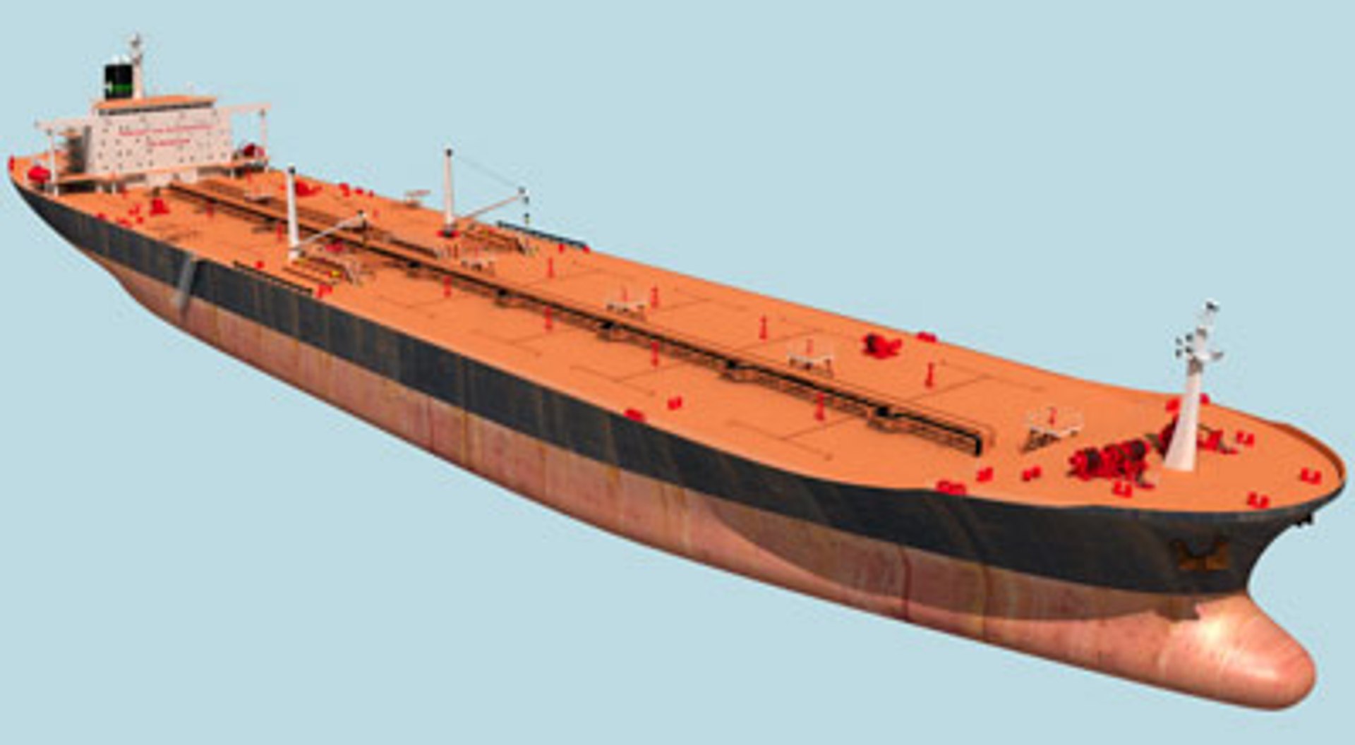 Motor Tanker Ship 3d Model