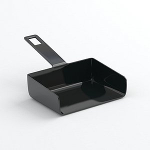 3D model Black Flat Plastic DustPan