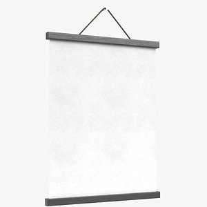 Poster display with rope hanger