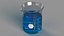 Measuring Beaker Blue Liquid 250ml
