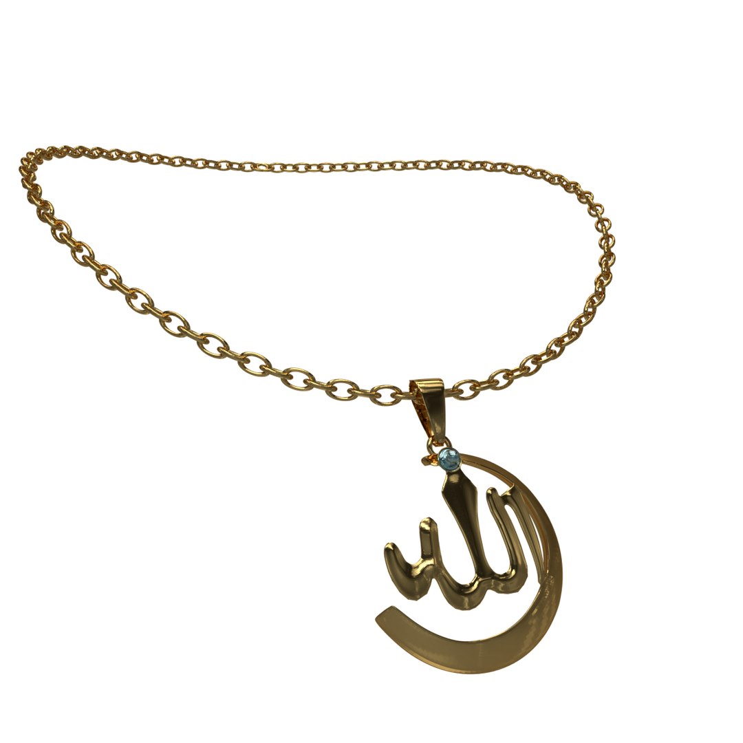 Allah Necklace 3D Model - TurboSquid 1554162