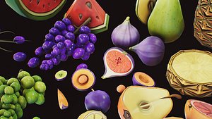 3D Stylized Fruit Pack 01 Game -ready model