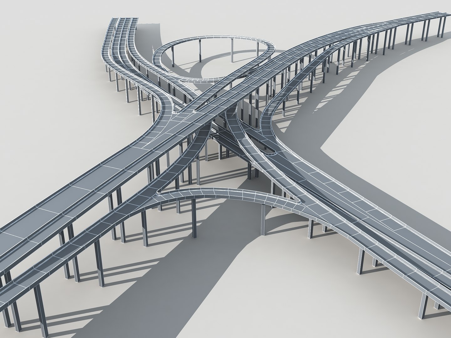 3D flyover highway - TurboSquid 1403304