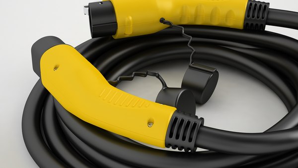 3D ev charging plug model - TurboSquid 1706361