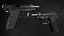 Fort-12 handgun - Model and Textures Low-poly 3D model
