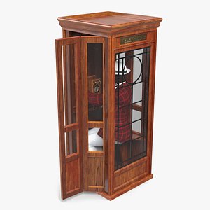 3D model Vintage Gentleman with Antique Telephone