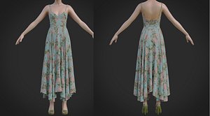 Flowy Floral Summer Maxi Dress