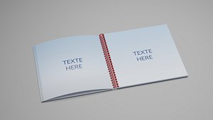 Spiral bound booklet 3D model
