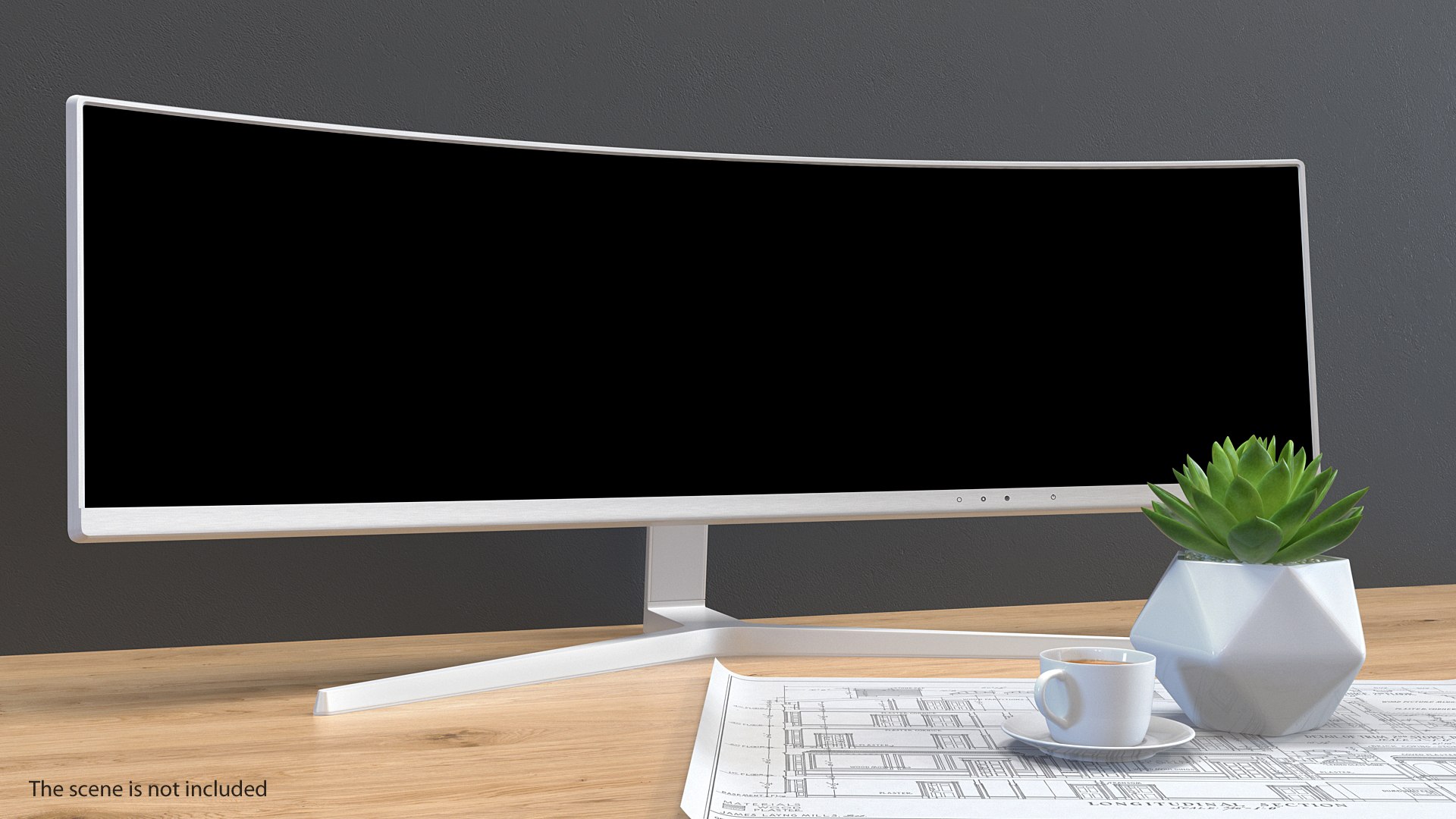 Ultrawide Gaming Monitor 3D model preview