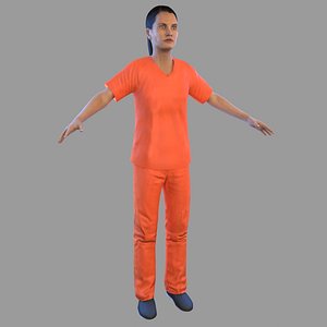 3D model female prisoner