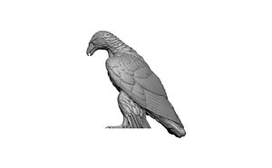 eagle hawk bird statue 3D model
