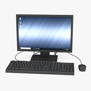 Computer Monitor Keyboard Mouse