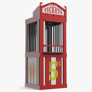 Carnival Ticket Booth New 3D model