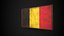 Moldura antiga com bandeira da Bélgica - Game Ready Modelo 3D Low-poly